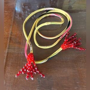 Rare Vintage Emilio Pucci Silk Crystal Belt